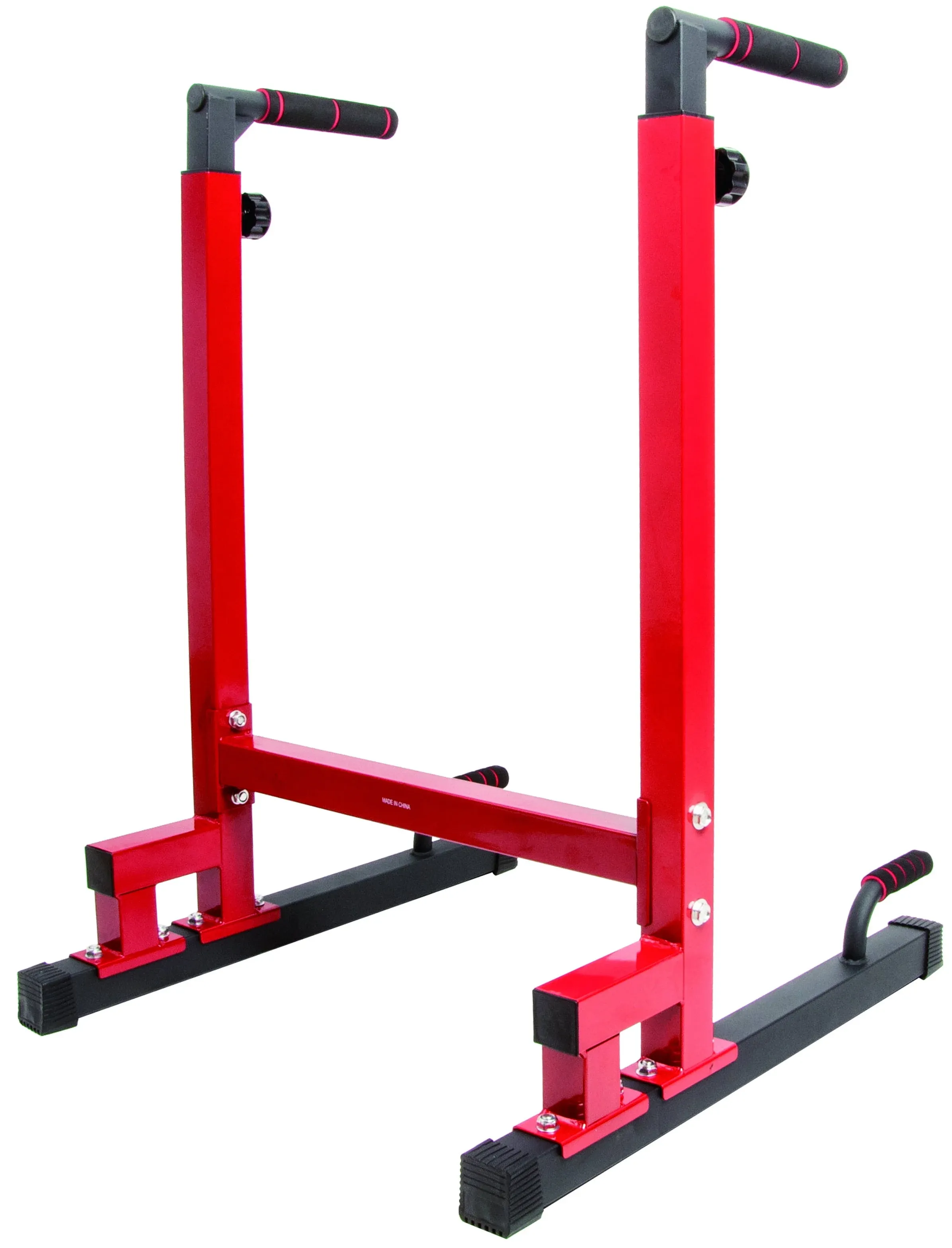 Multi-Function Dip Stand Dip Station Dip bar With Improved Structure 500lbs, Red