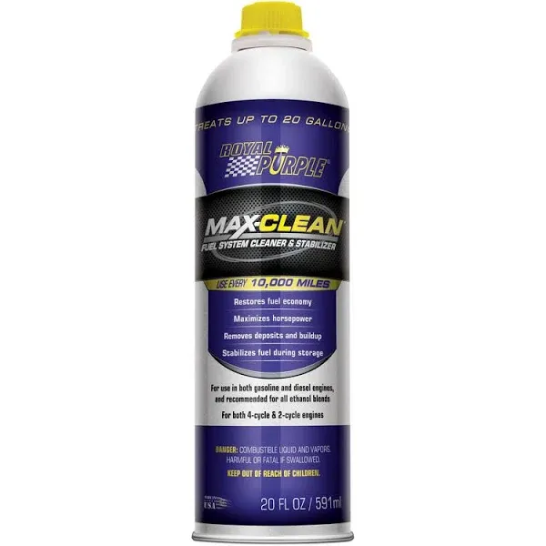 Royal Purple 11722-2PK Max-Clean Fuel System Cleaner and Stabilizer - 20 oz. Bottle, (Pack of 2)