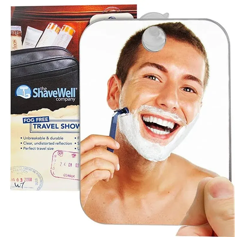 The Shave Well Company Fog Free Travel Shower Mirror