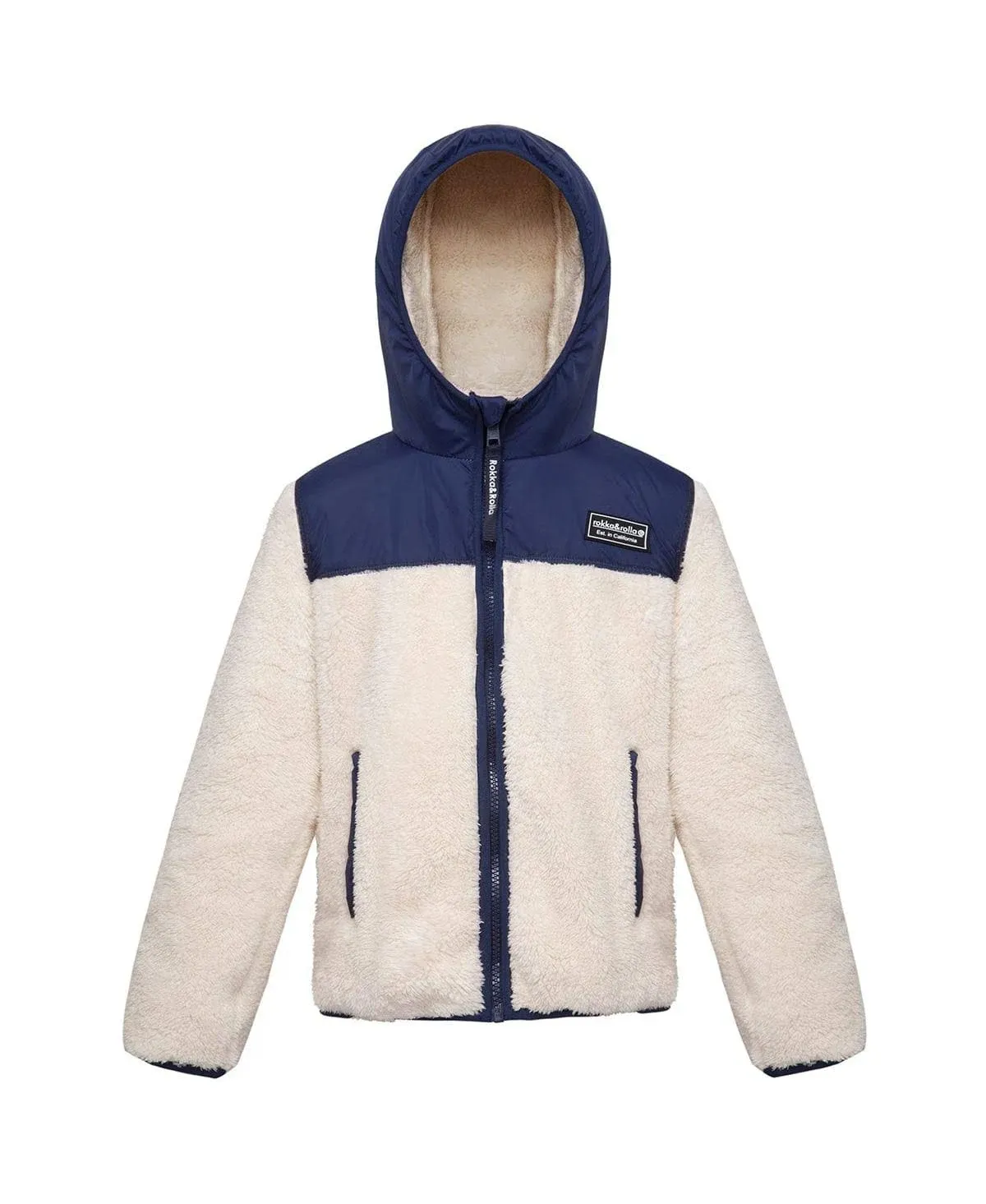 Rokka&Rolla Boys' Hooded Sherpa Fleece Lined Jacket