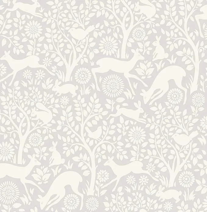 NuWallpaper NUS3677 Merriment Peel & Stick Wallpaper, Grey