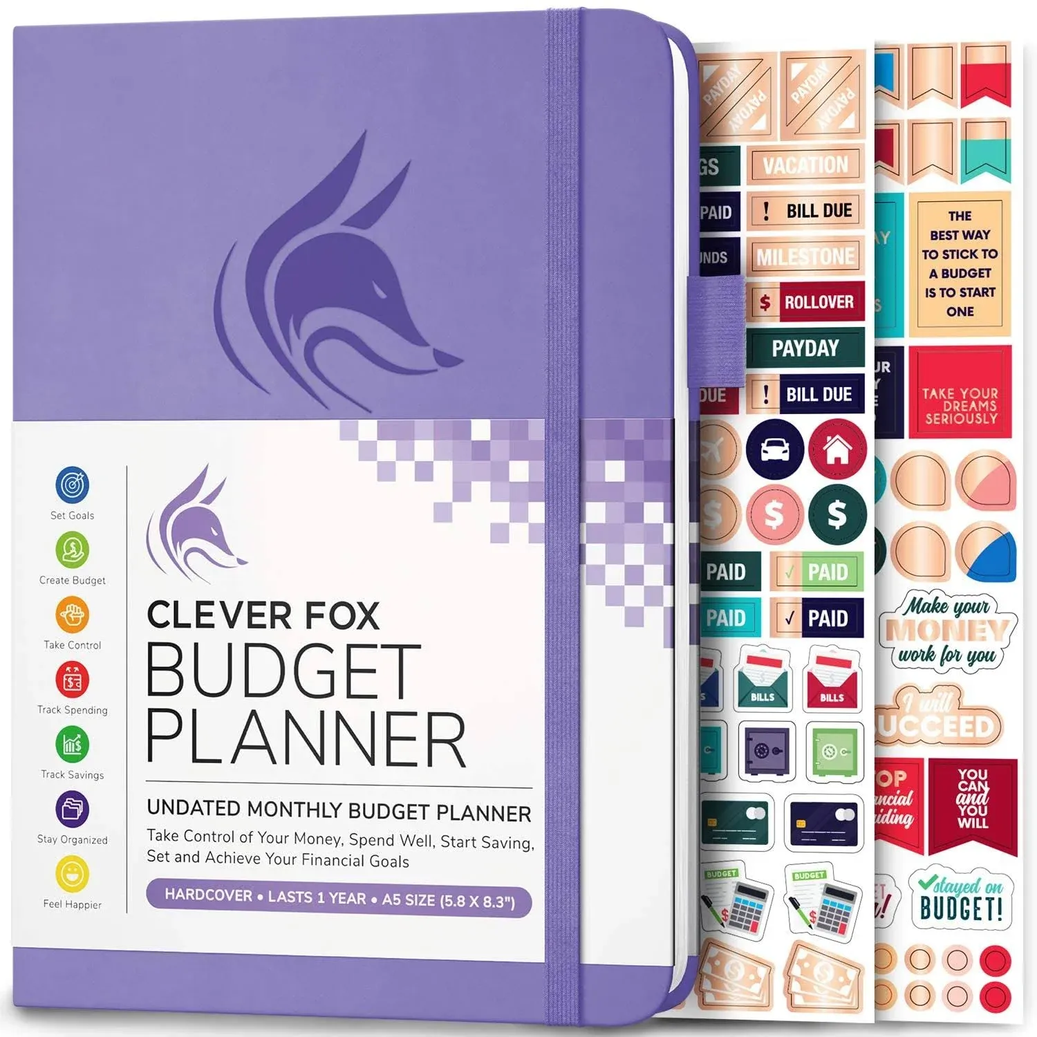 Clever Fox Budget Planner Expense Tracker Notebook. Monthly Budgeting Organizer, Finance Logbook & Accounts Book, Bill