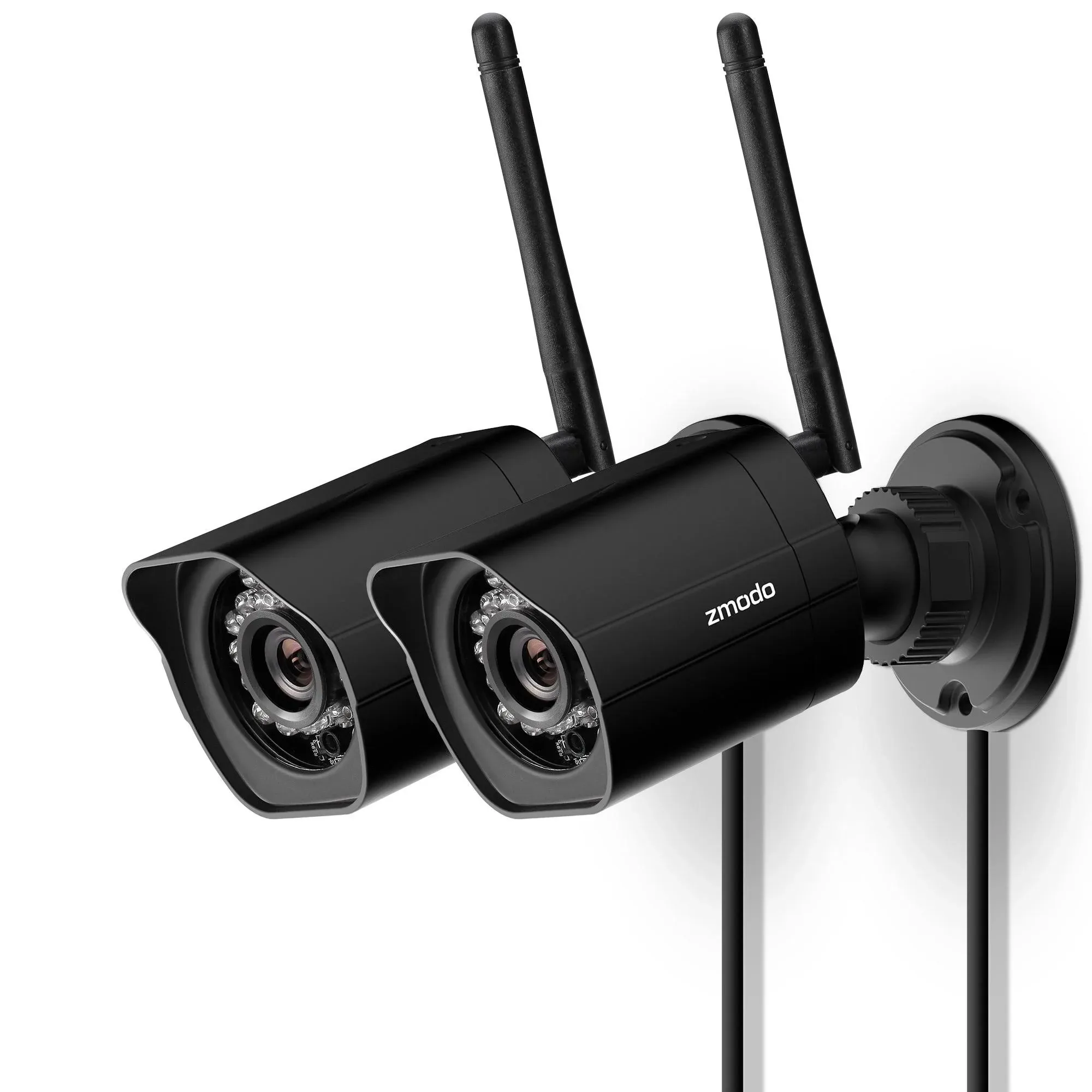 Zmodo 1080p Outdoor Wireless Smart HD Security Camera with Night Vision - 2 Pack