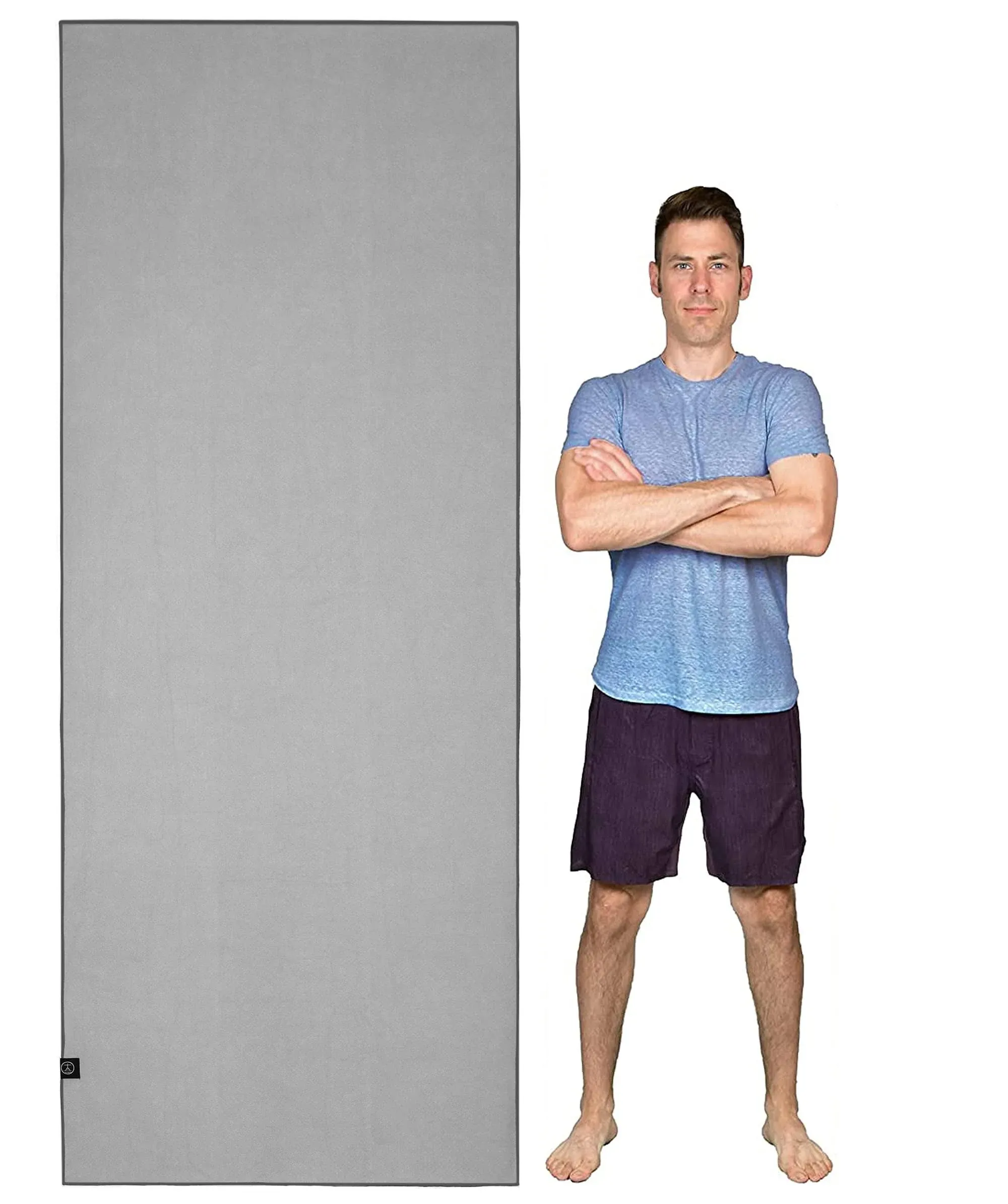 Tatago XL Hot Yoga Towel &amp; Sweat for a Standard - 84 x 30, Nube Gris 