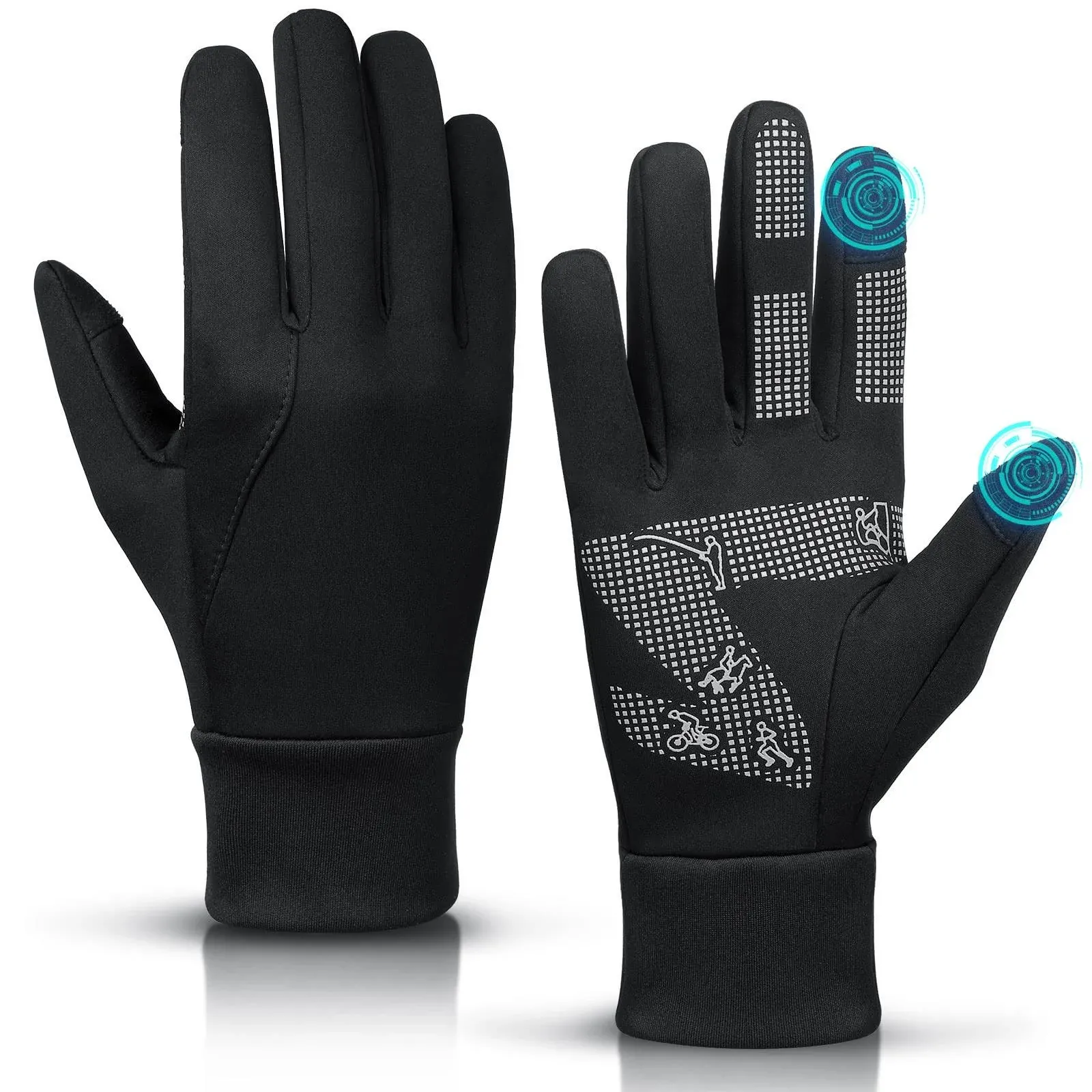 Thin Winter Gloves for Men Women Splashproof Windproof Anti-Slip Touchscreen