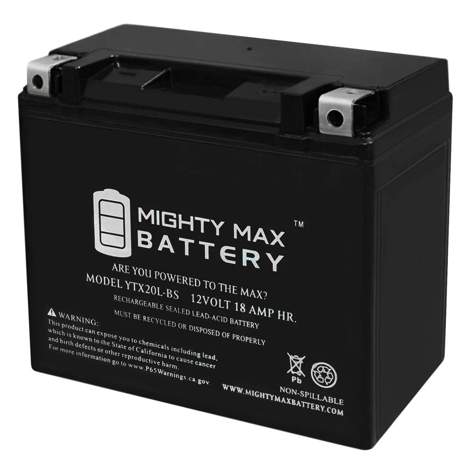 Mighty Max Battery Ytx20l-bs Battery for Jet Ski Honda AquaTrax Js800 Sea Doo ...