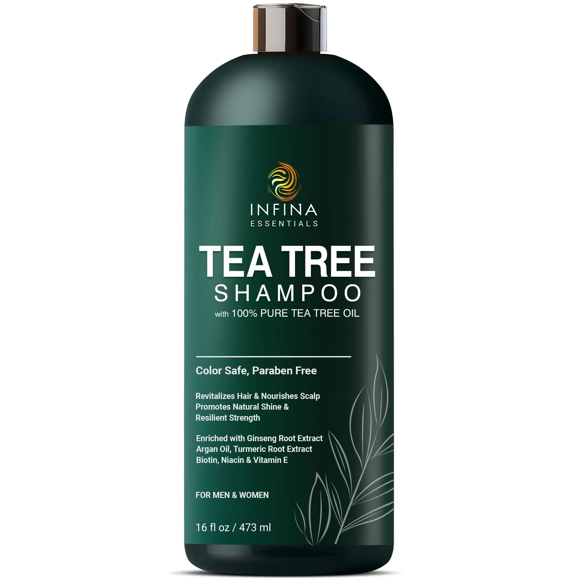 Infina Essentials Tea Tree Shampoo for Men and Women - Enriched with Biotin ...