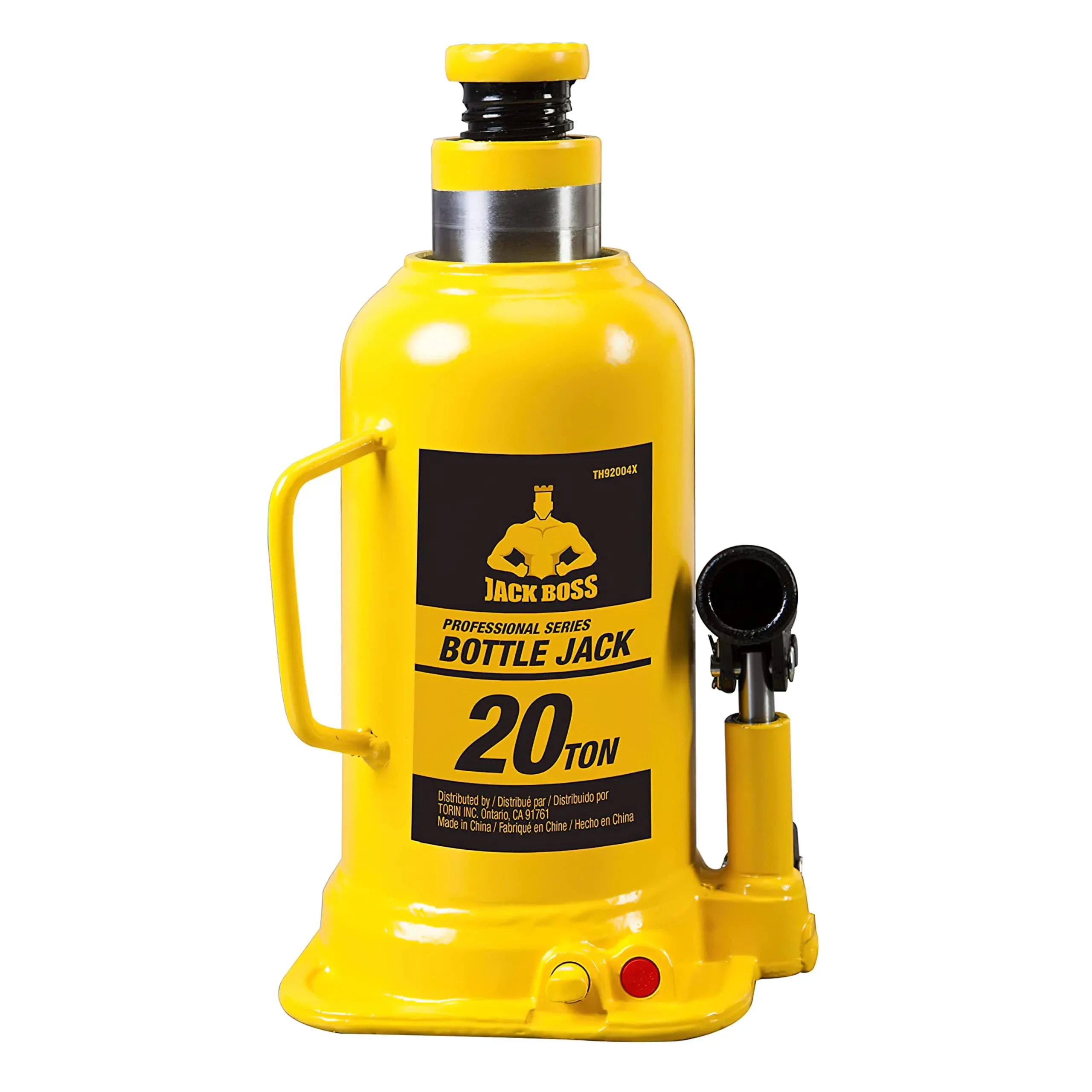 YELLOW JACKET 20 Ton Bottle Jack All Welded Hydraulic Jack with 2-Section Long Handle, for Car, Pickup Truck, Truck, RV, Auto Repair, Industrial Engineering