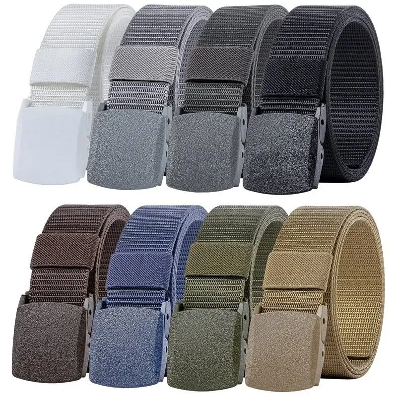 Ginwee 8 Pack Nylon Military Tactical Plastic Buckle Belt Webbing Canvas Outdoor