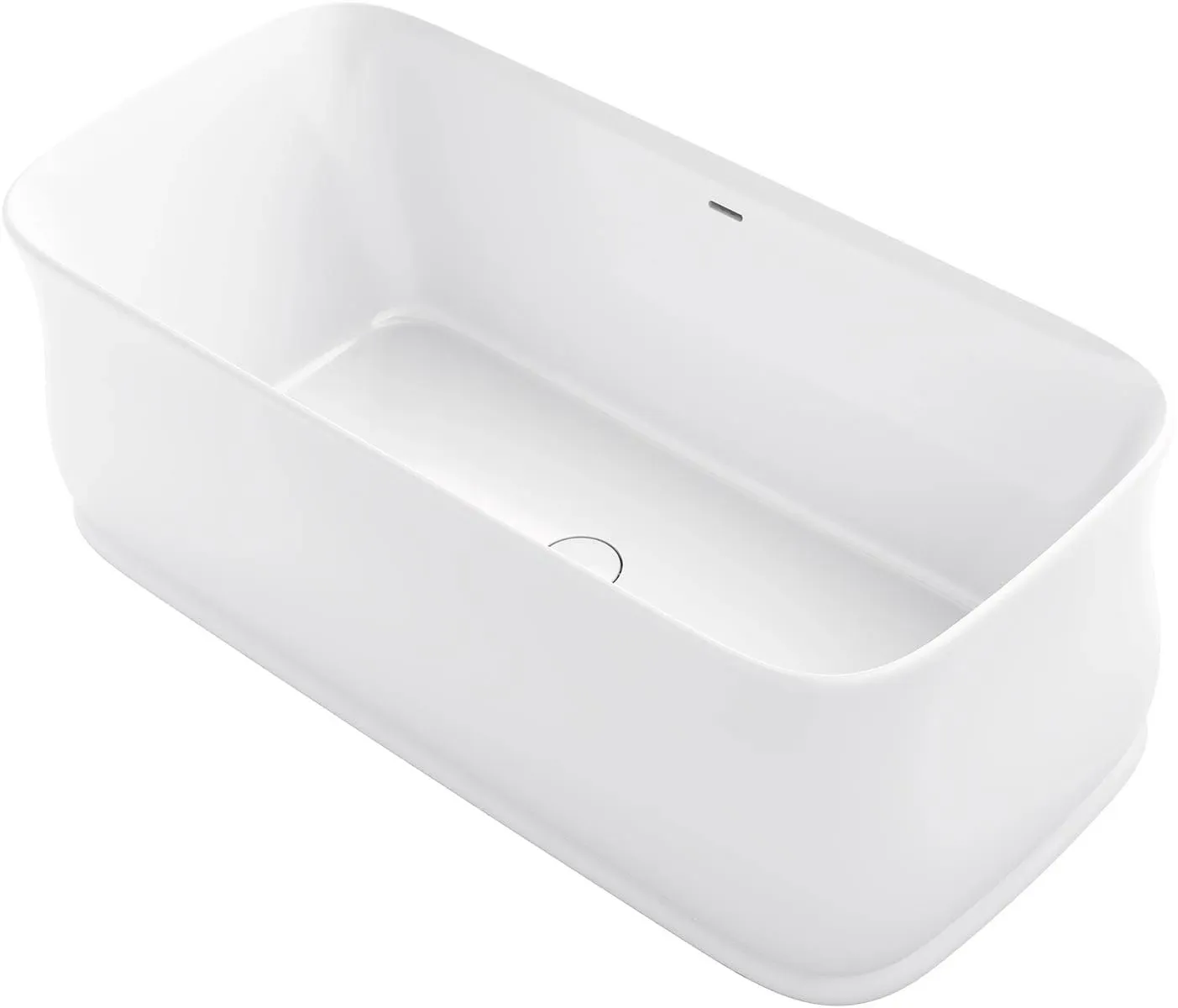 Kohler Imperator 66" X 31" Freestanding Bath with Center Toe-Tap Drain, White - Contemporary - Bathtubs - by The Stock Market | Houzz