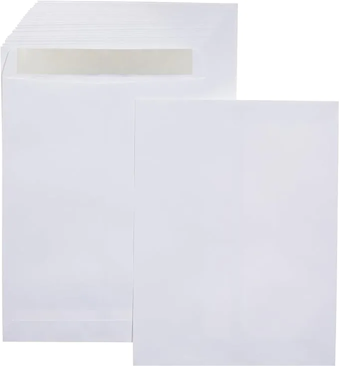 Basics Catalog Mailing Envelopes Peel & Seal 10x13 inch White 100-Pack