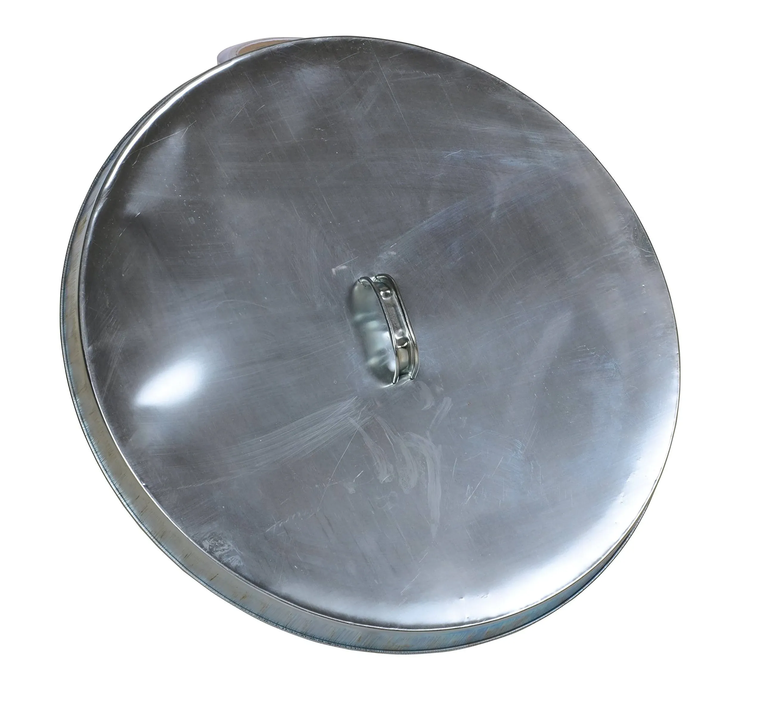 Vestil Galvanized Open Head Drum Cover Disposal Hole Silver