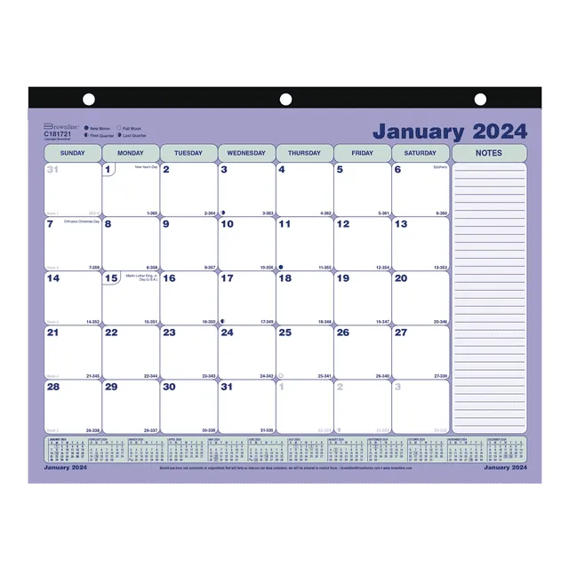 Brownline Monthly Desk/Wall Calendar 2024