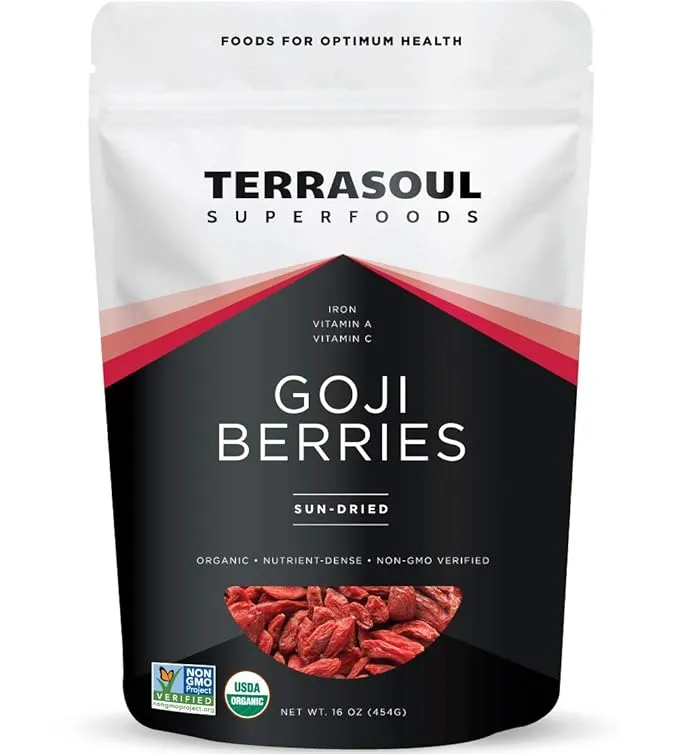 Terrasoul Superfoods Organic Sun-Dried Goji Berries, 1.0 lb