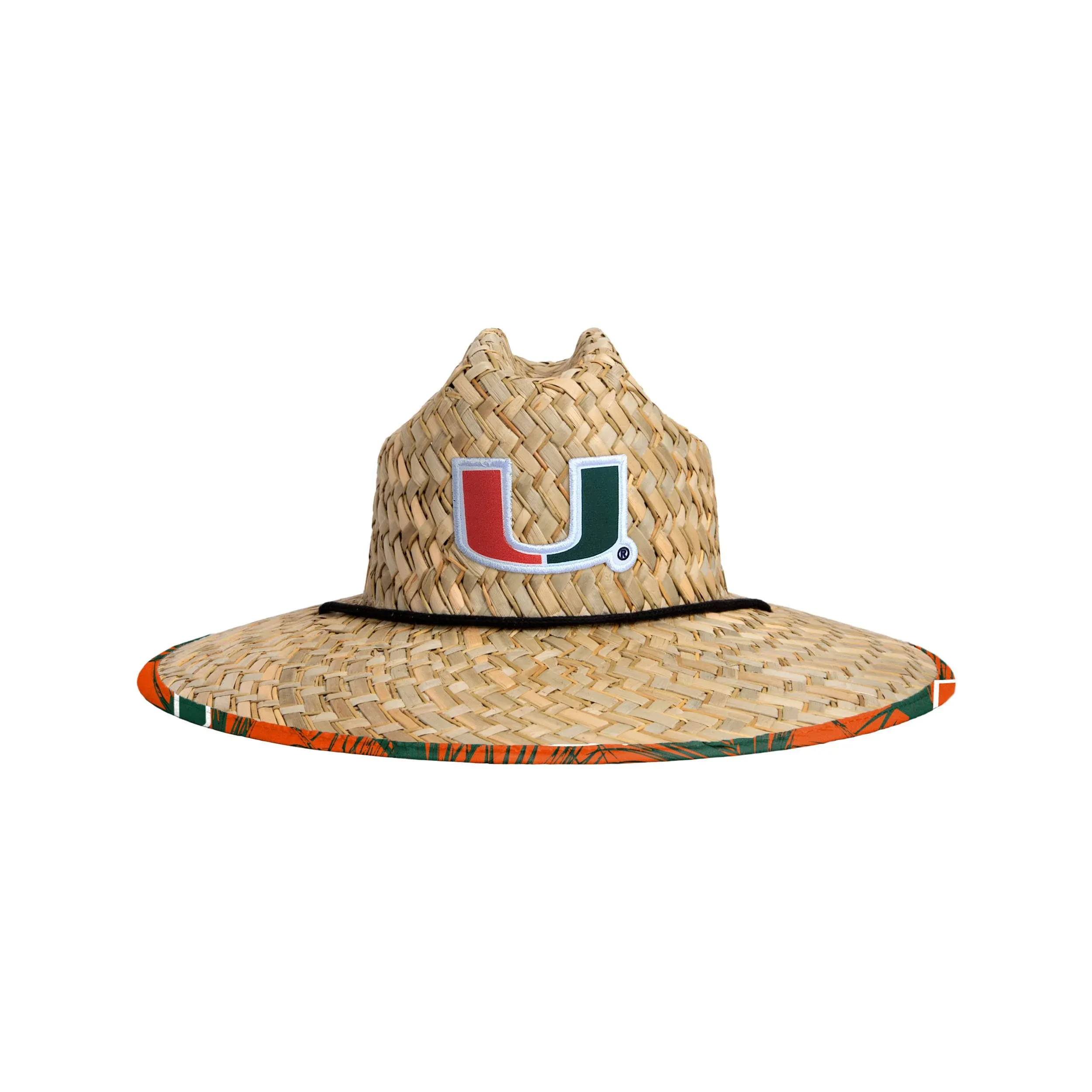 Miami Hurricanes NCAA Floral Straw Hat