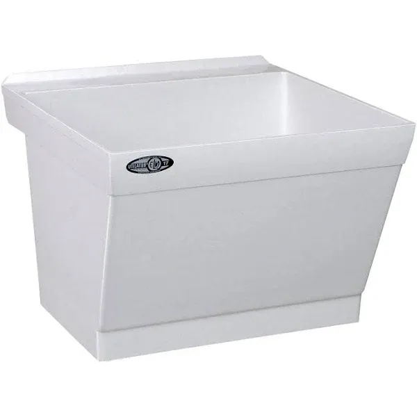 Mustee 17W 23" DURASTONE UTILATUB Laundry Tub - Wall Mount, White