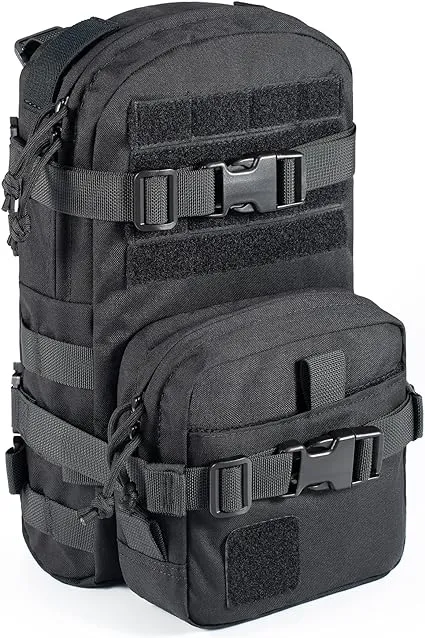 CLTAC Tactical Small MOLLE Hydration Pack Outdoor Water Bladder Carrier Pack for Vest Backpack