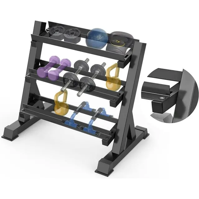 THERUN Adjustable 3 Tier Dumbbell Rack Stand