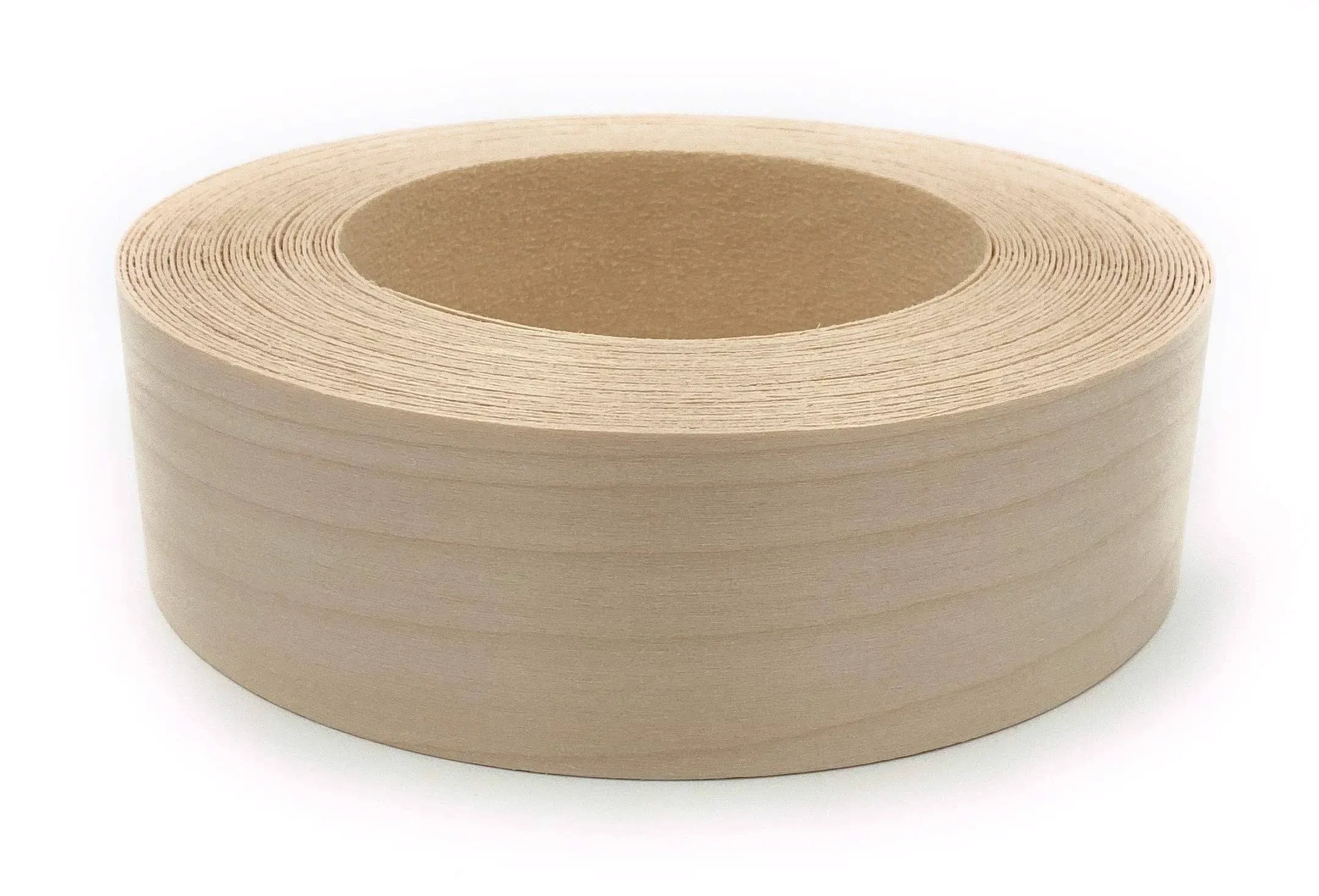 Birch 1-1/2&#034; X 25 Ft Roll, Wood Veneer Edge Banding Preglued, Iron on with Hot M