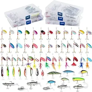 Dr.Fish 60 Pieces Fishing LURES Kit