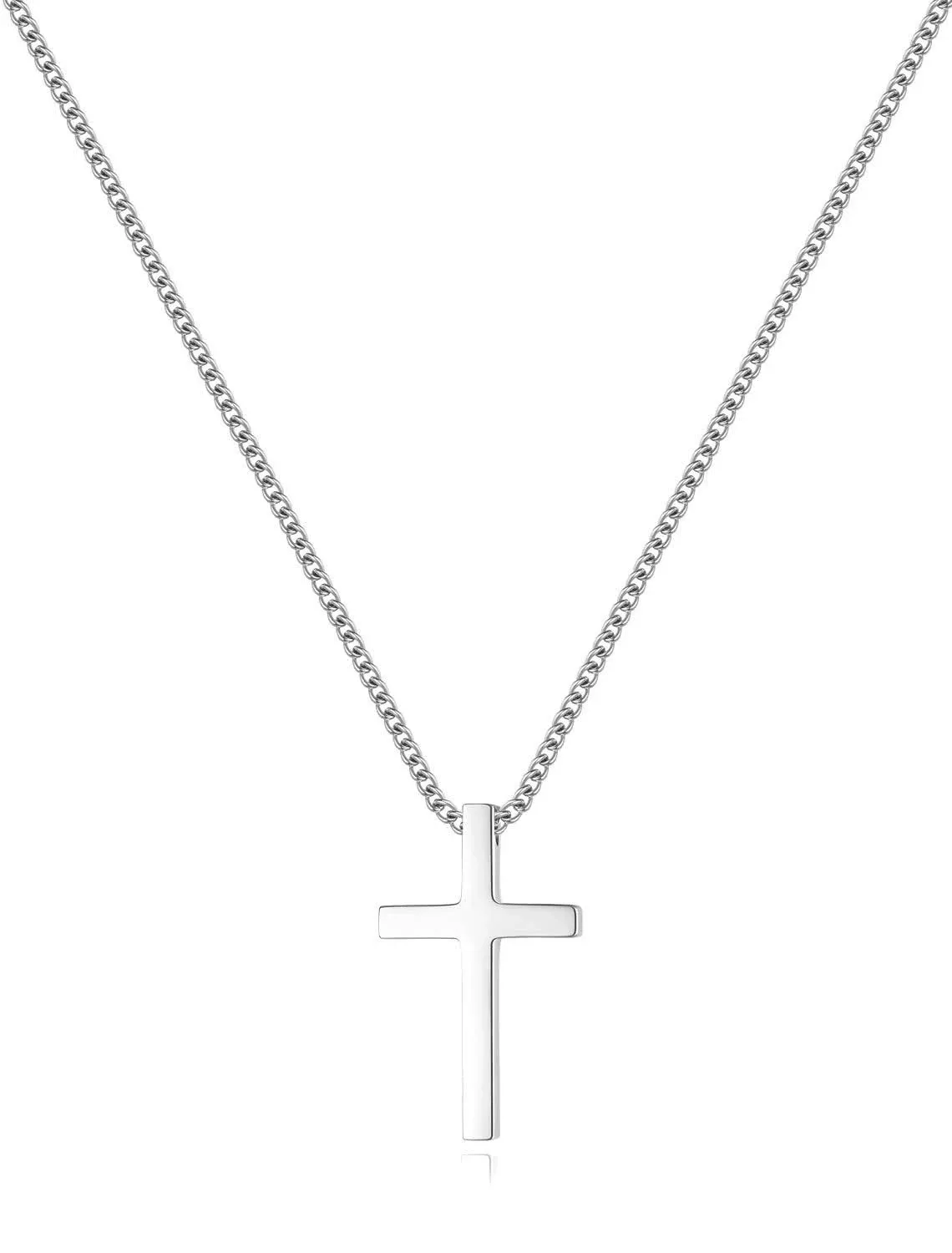 REVEMCN Black Gold Silver Cross Necklace for Boys Stainless Steel Mens Cross ...