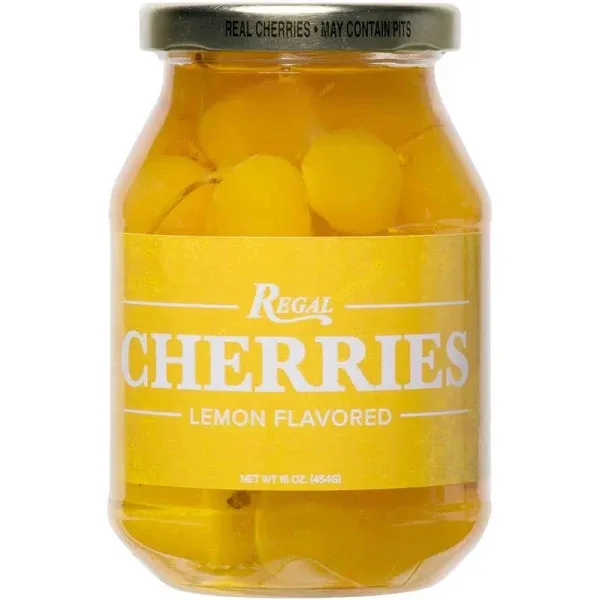 Regal 16 oz. Yellow Maraschino Cherries with Stems