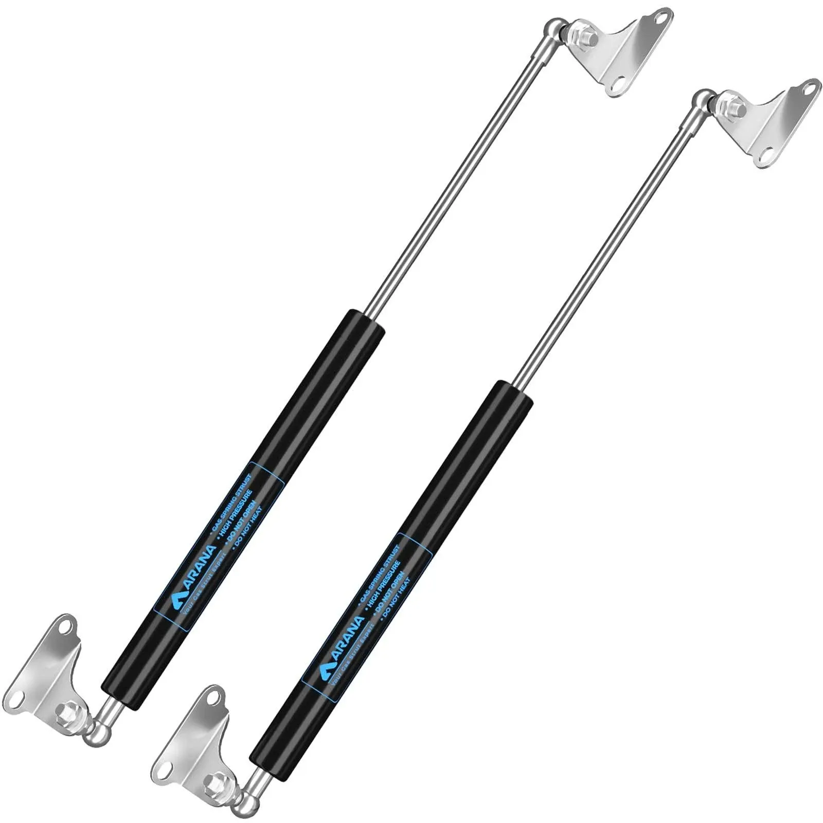 Arana 15 inch Gas Struts 22.5lb/100N Gas Prop Spring Shock with L Mounts for Light Duty Cabinet Door Lid Tool Toy Storage Box Truck Cap Topper Camper