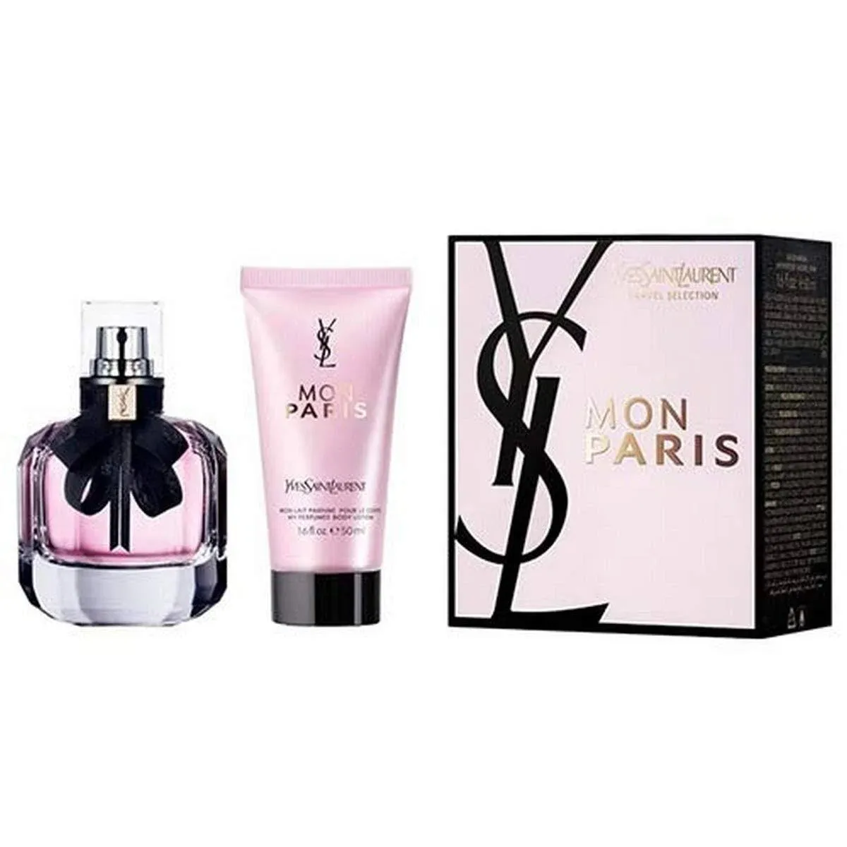 Mon Paris by Yves Saint Laurent 1.6 oz.EDP+1.6oz.L<wbr/>otion Women Travel Set Sealed