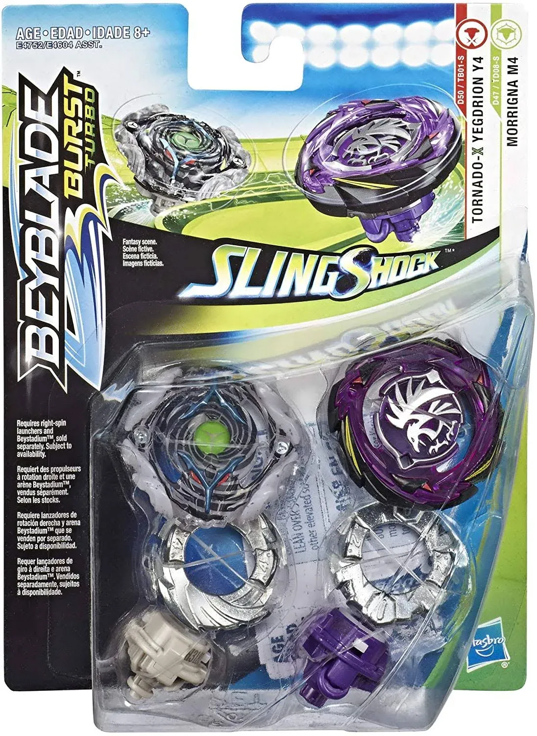 Beyblade Burst Turbo Slingshock Dual Pack Morrigna M4 & Tornado-X Yegdrion Y4