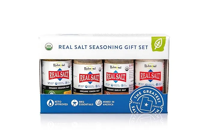 Redmond Real Sea Salt - Natural Unrefined Organic Gluten Free, Seasoning Shaker (2 Pack)