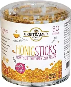 Breitsamer Acacia Honey Sticks, 0.28 Ounce, 80 Count