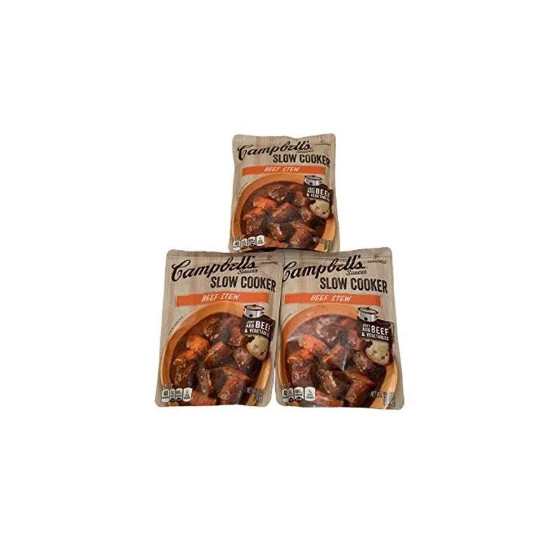 Campbell's Sauces, Slow Cooker, Beef Stew, 12 oz Pack of 3