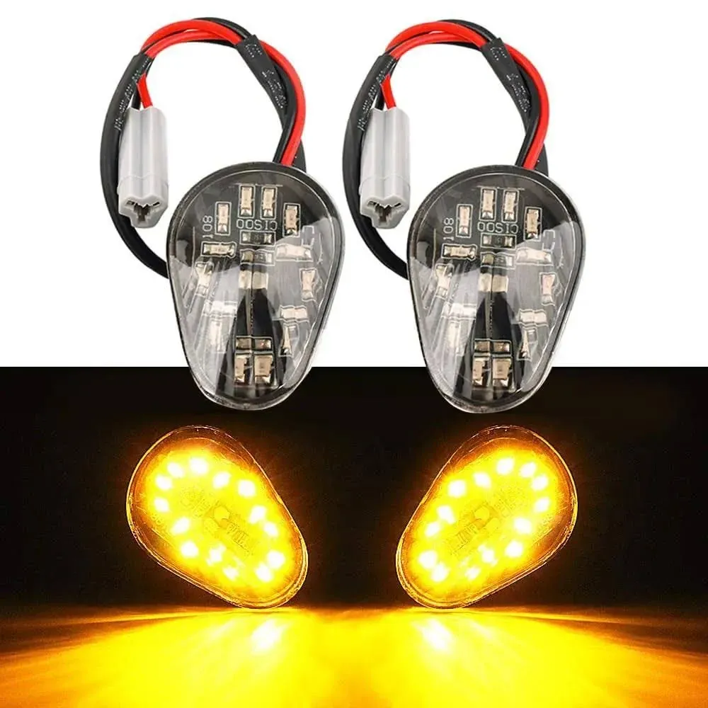 2 Pcs Amber LED Turn Signal Indicator Light Lamp Flush Mount for Yamaha YZF R1 R3 ...