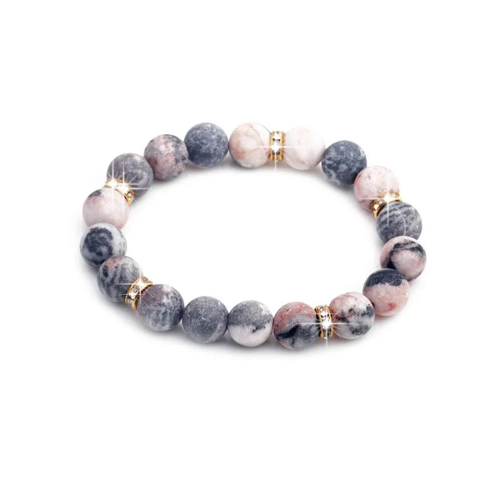 liagza Healing Bracelet for Women Anxiety Crystal Bracelet Chakra Beaded Bracelets Rose Quartz Crystals and Healing Stones Brace, Rose