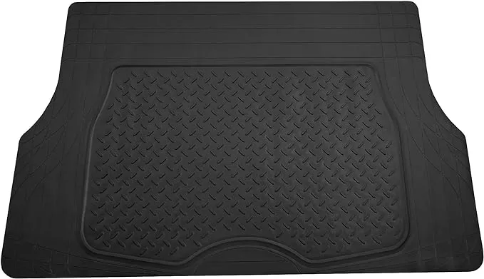 FH Group Premium Trimmable Vinyl Trunk Liner / Cargo Mat For Auto Sedan SUV Van, Black