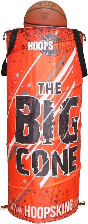 HoopsKing Big Cone Sports Training Cone for Basketball, Soccer, Football, & Lacrosse