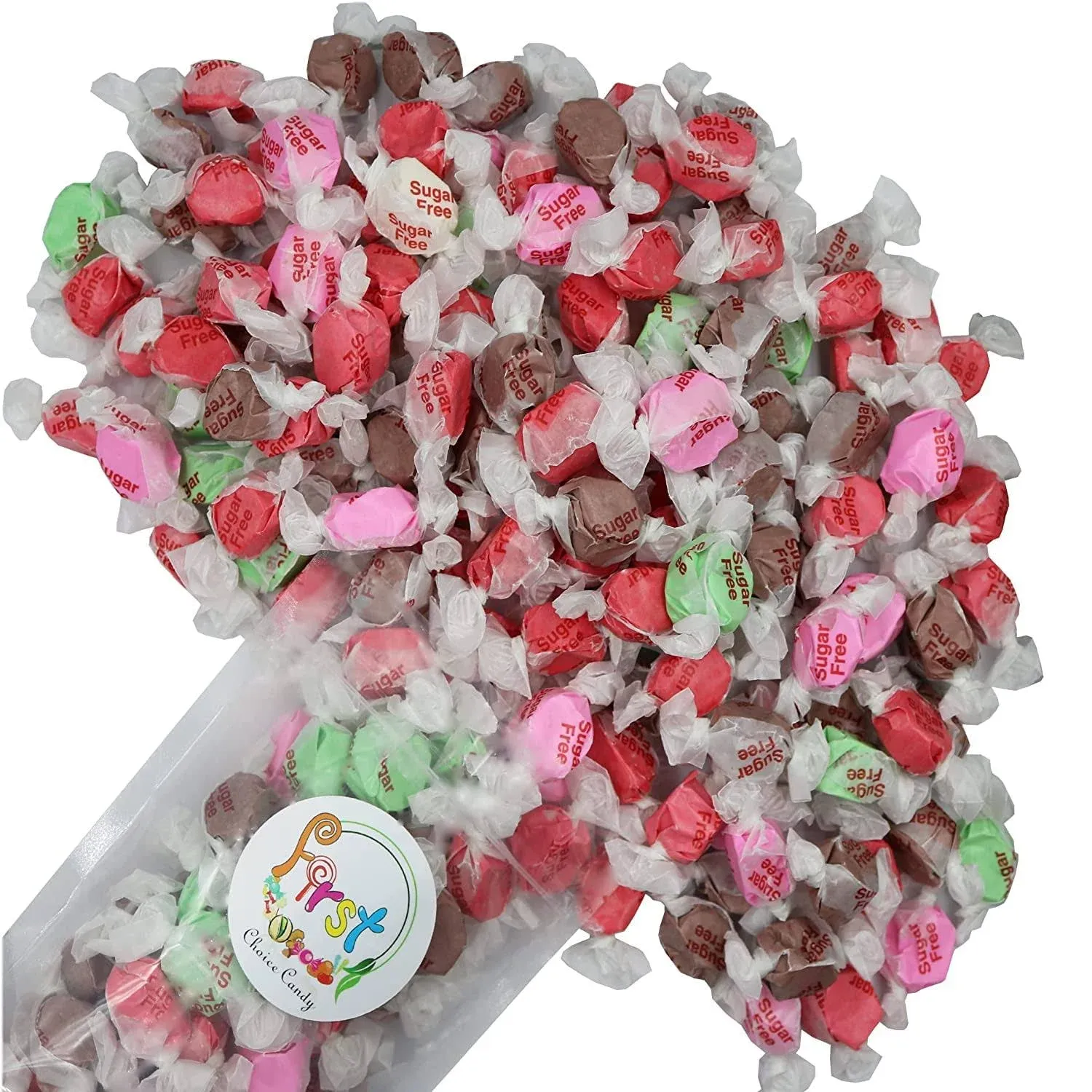 All Flavor Gourmet Salt Water Taffy Sugar Free Lite Assorted, 1 lb