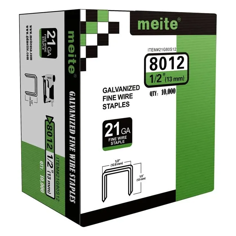 Meite 21 Gauge 1/2-Inch Crown Upholstery Staples