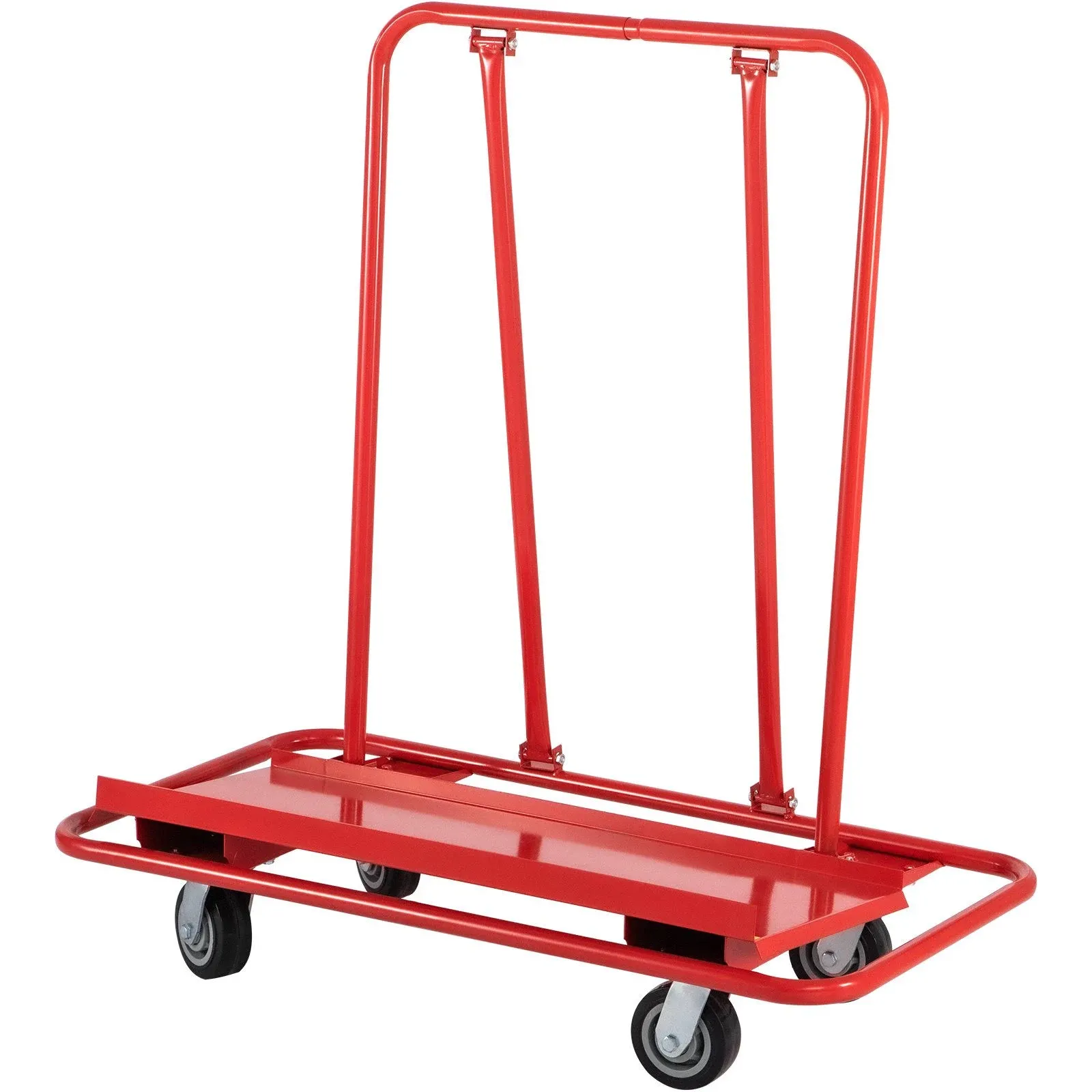 VEVOR Drywall Cart, 45.3"L × 21.7"W × 31.5"H Drywall Sheet Carts with 2200 LBS/1 Ton Load Capacity, Heavy Duty Plasterboard Trolley w/ Four 5" Wheels, Service Dolly for Handling Sheetrock Sheet Panel