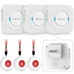 CallToU Wireless Caregiver Pager Smart Call System 3 Sos Call Buttons/Transmitters 3 Receivers