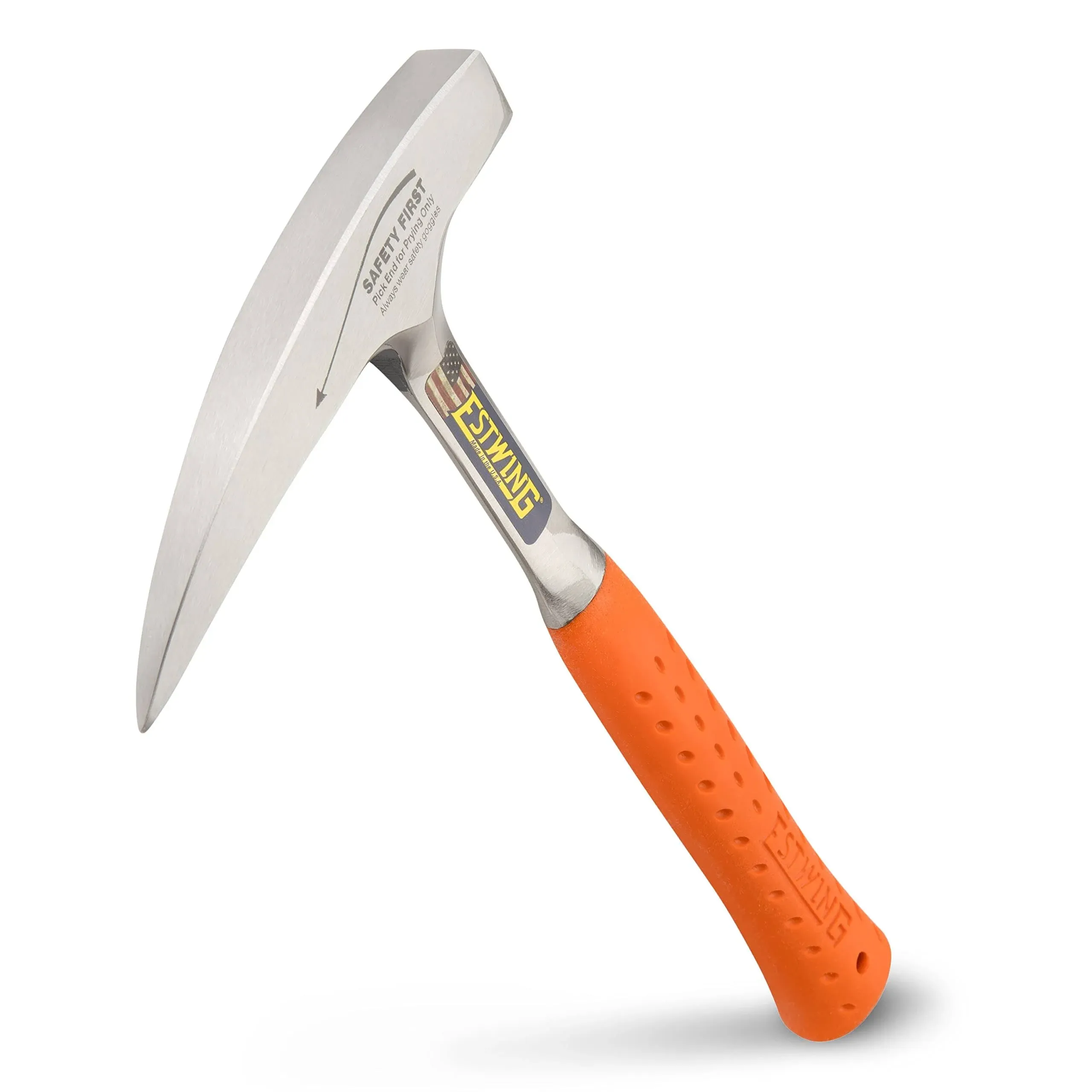 Rock Pick - 22 Oz Geology Hammer with Pointed Tip &amp; Shock Reduction Grip - EO-22