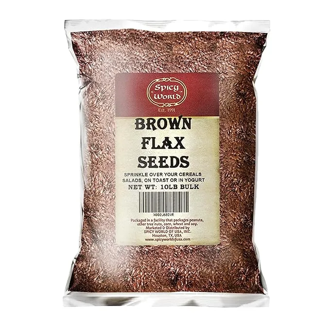 Spicy World Brown Flaxseed 10 Pound Box