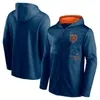 Men's Navy Chicago Bears Defender Full-zip Hoodie Jacket