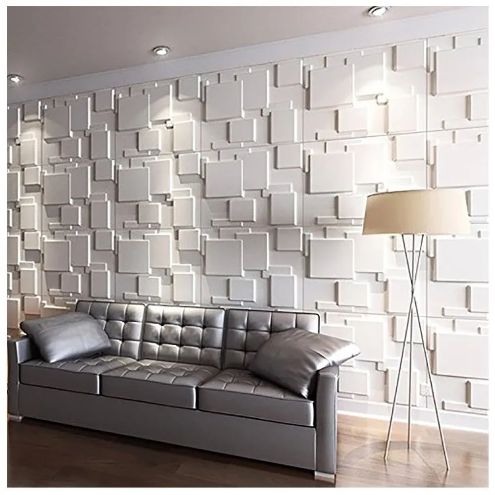 Art3d 3D Wall Panels for Interior Wall Decoration Brick Design Pack of 6 Tiles 32 Sq Ft (Plant Fiber)