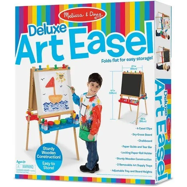 Melissa & Doug - Deluxe Wooden Standing Art Easel