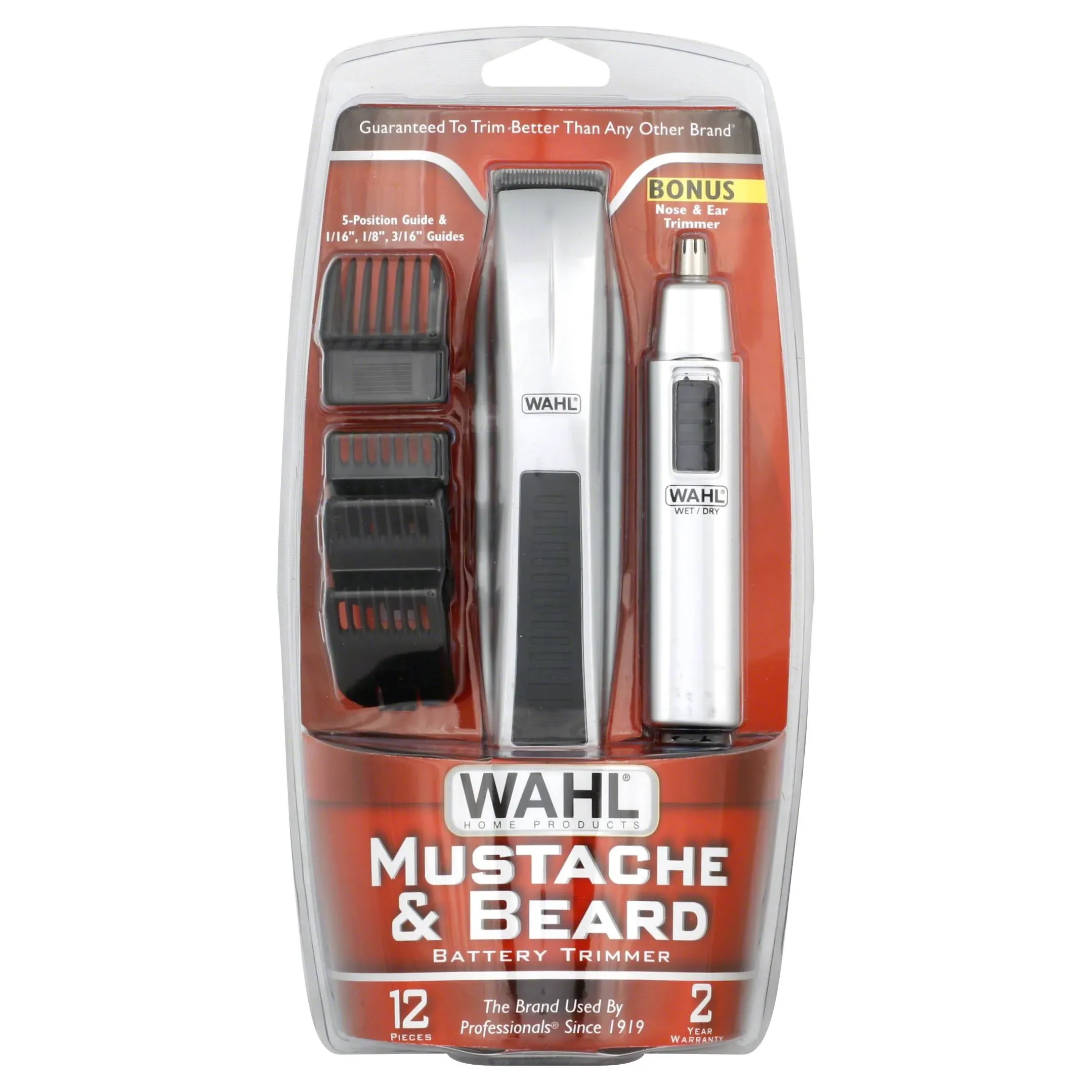 Wahl Home Products Trimmer, Battery, Mustache & Beard