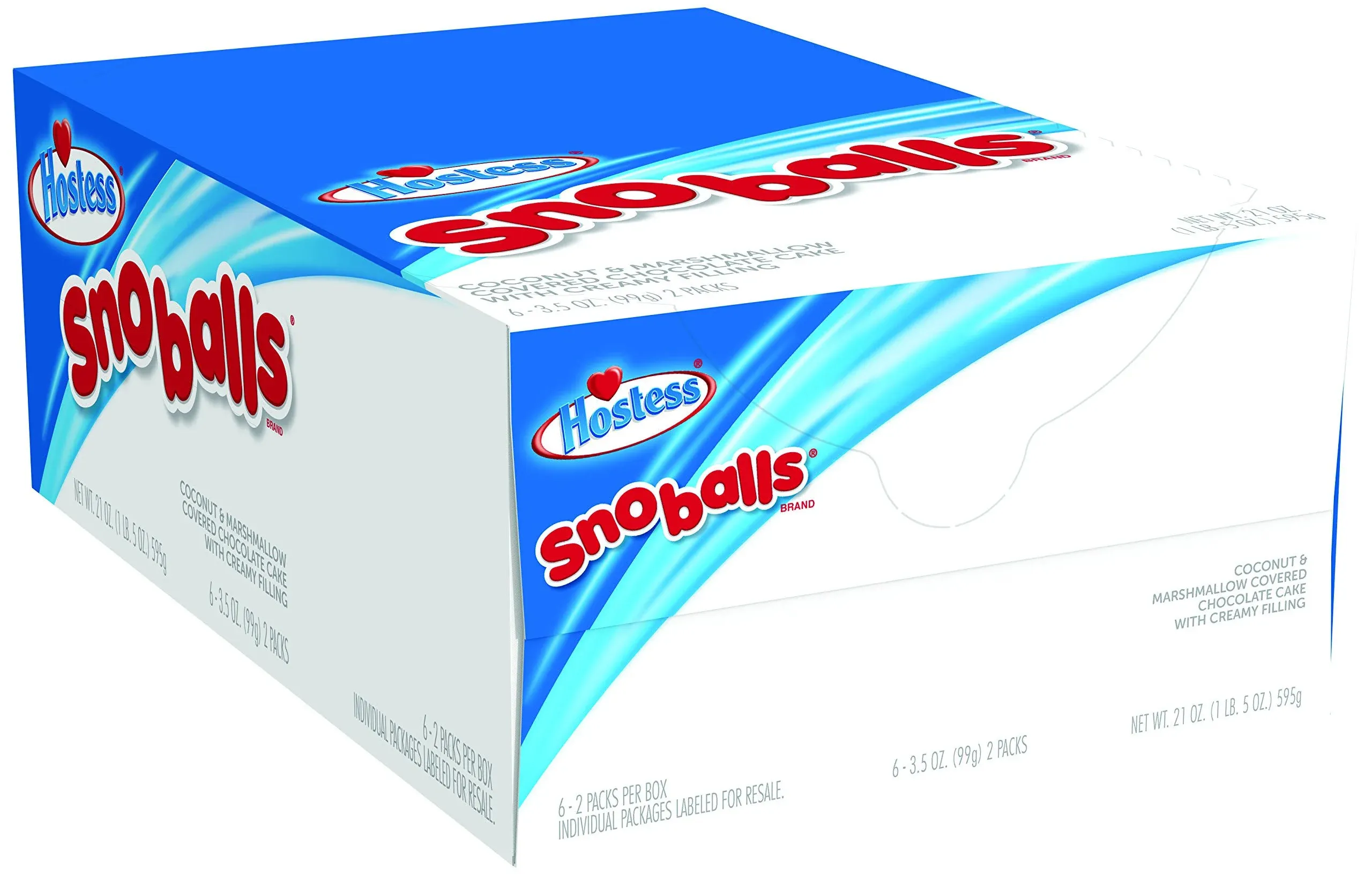 Hostess Snoballs Single Serve, 2 Count, 3.5 oz