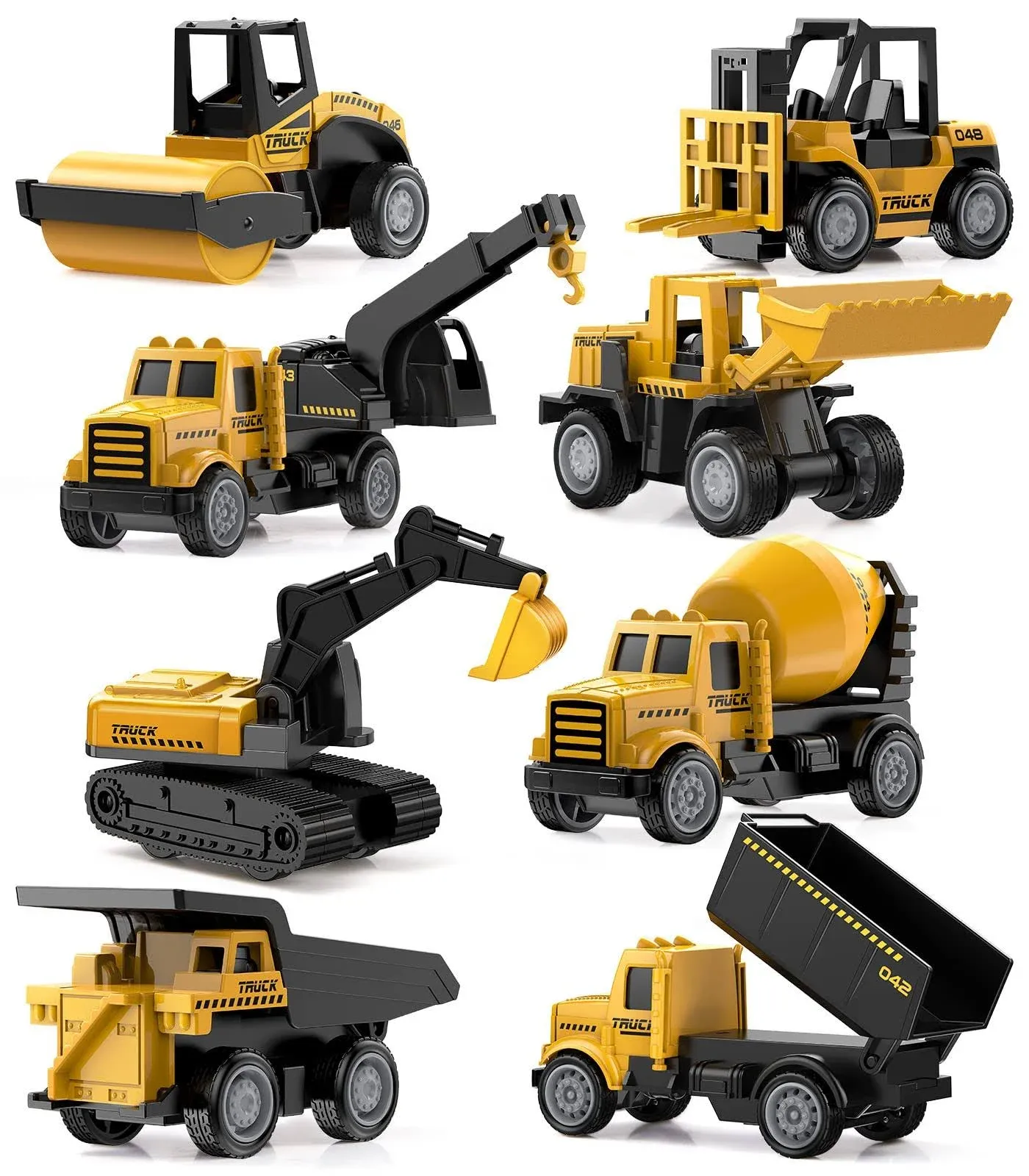 Alloy Small Construction Cars Vehicles, Die Cast Mini Construction Truck Toys,