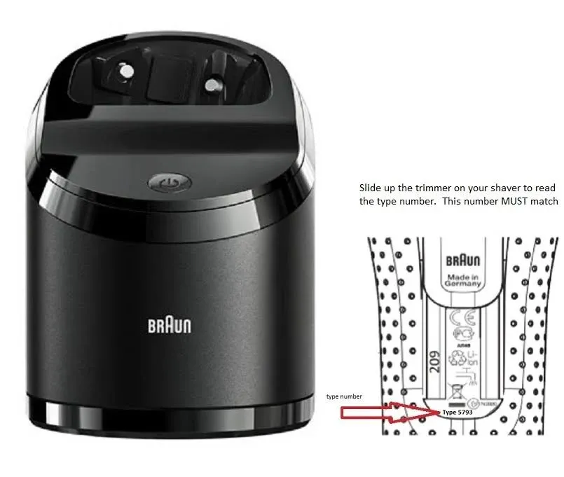 Base Clean & Charge de type 5430 de Braun pour modèles de la série S9-3 (type 5793) UNIQUEMENT