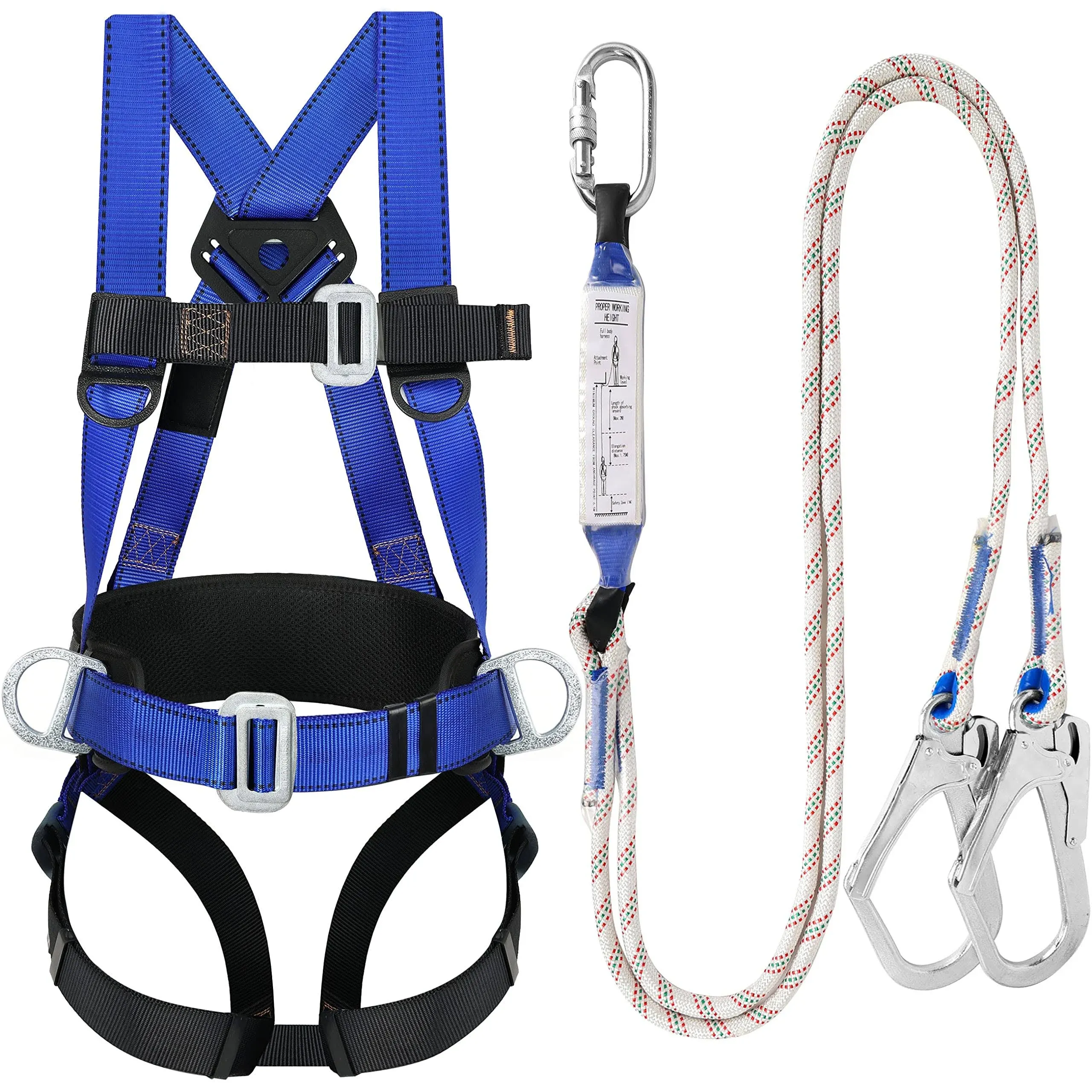 TT TRSMIMA Safety Harness Fall Protection Kit: Full Body Roofing Harnesses with ...